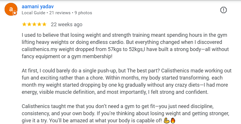Client testimonial screenshot